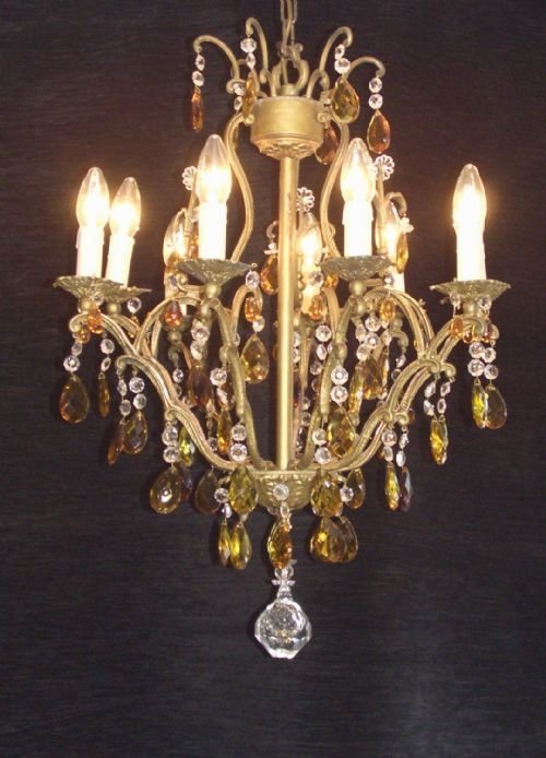 Original Gilt Metal French Chandelier